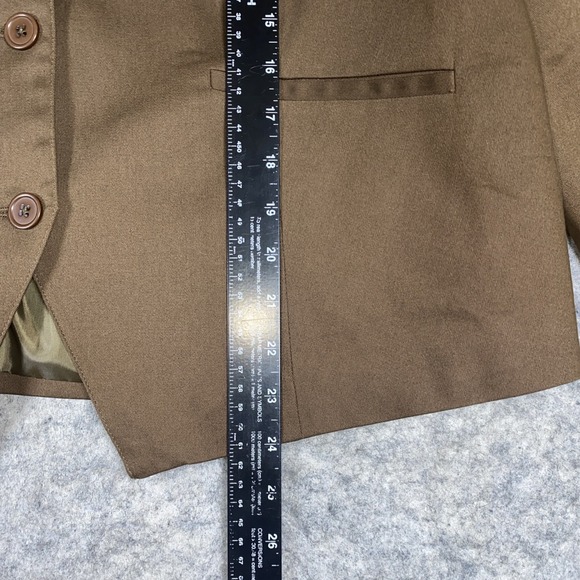 Victor Costa Blazer Women's‎ 1X brown with turquoise bead embellishments lined - Picture 7 of 12